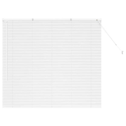 Persiana de Janela com cortinas Manual Branco Alumínio