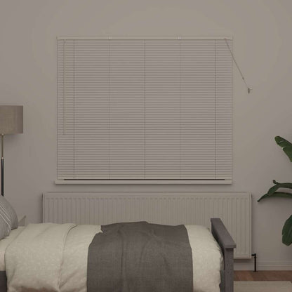 Persiana de Janela com cortinas Manual Branco Alumínio