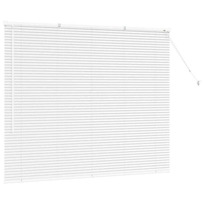Persiana de Janela com cortinas Manual Branco Alumínio