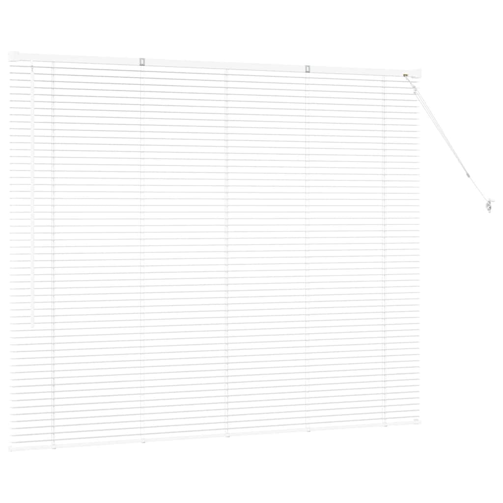 Persiana de Janela com cortinas Manual Branco Alumínio