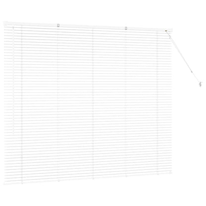 Persiana de Janela com cortinas Manual Branco Alumínio