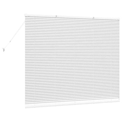 Persiana de Janela com cortinas Manual Branco Alumínio