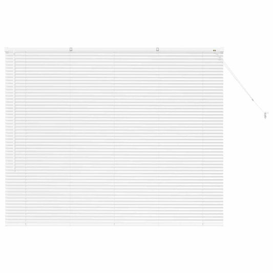 Persiana de Janela com cortinas Manual Branco Alumínio