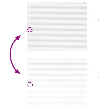 Persiana de Janela com cortinas Manual Branco Alumínio