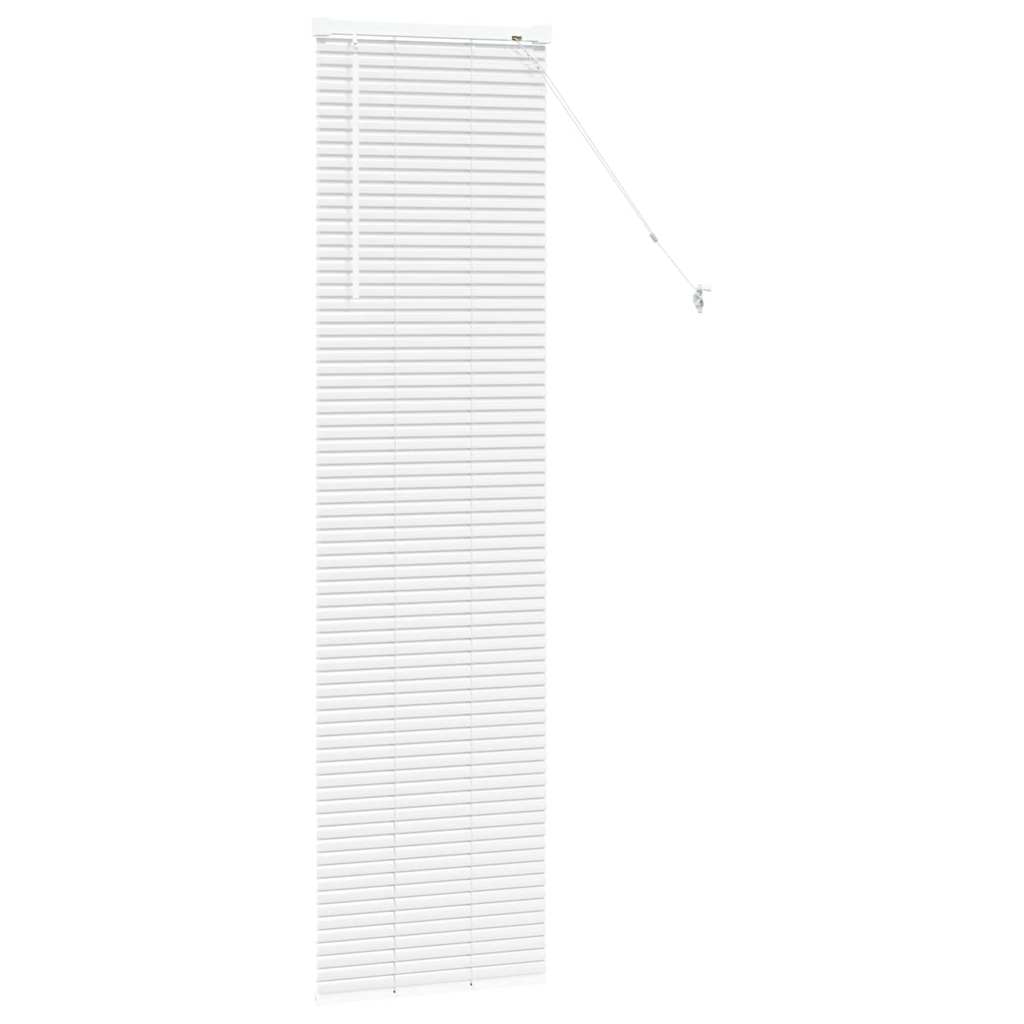 Persiana de Janela com cortinas Manual Branco Alumínio