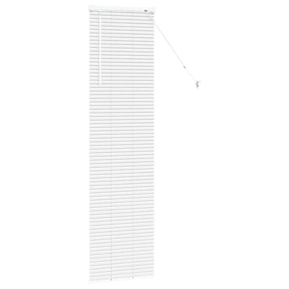 Persiana de Janela com cortinas Manual Branco Alumínio