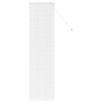 Persiana de Janela com cortinas Manual Branco Alumínio