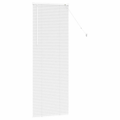 Persiana de Janela com cortinas Manual Branco Alumínio
