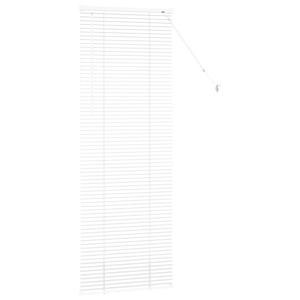 Persiana de Janela com cortinas Manual Branco Alumínio