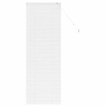 Persiana de Janela com cortinas Manual Branco Alumínio
