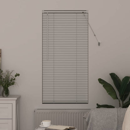 Persiana de Janela com cortinas Manual Branco Alumínio