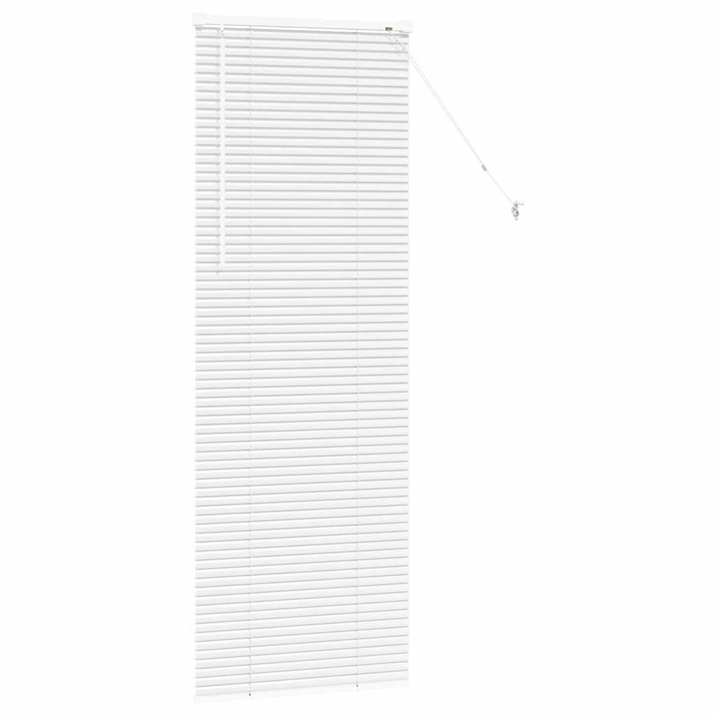 Persiana de Janela com cortinas Manual Branco Alumínio