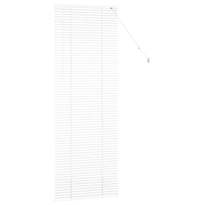 Persiana de Janela com cortinas Manual Branco Alumínio