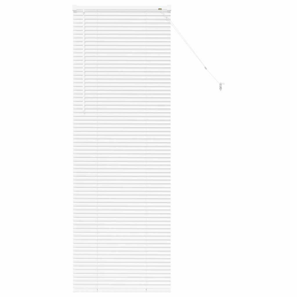 Persiana de Janela com cortinas Manual Branco Alumínio