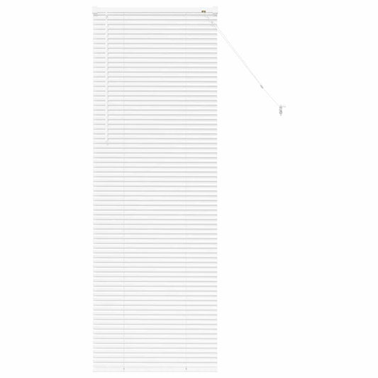 Persiana de Janela com cortinas Manual Branco Alumínio