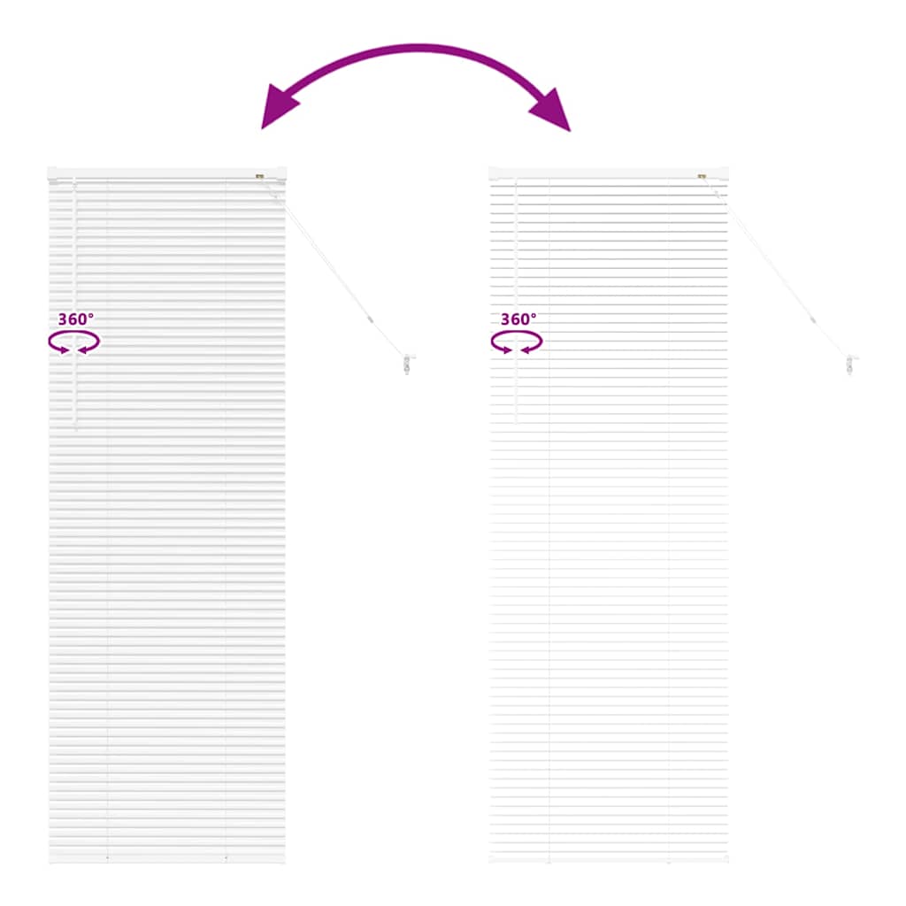 Persiana de Janela com cortinas Manual Branco Alumínio