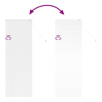 Persiana de Janela com cortinas Manual Branco Alumínio