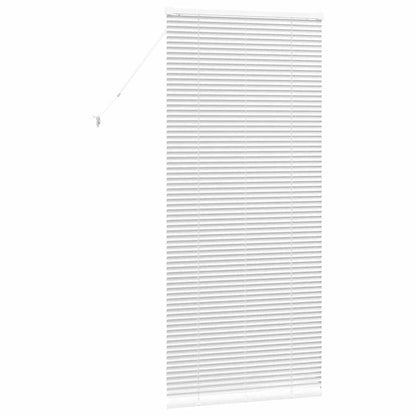 Persiana de Janela com cortinas Manual Branco Alumínio