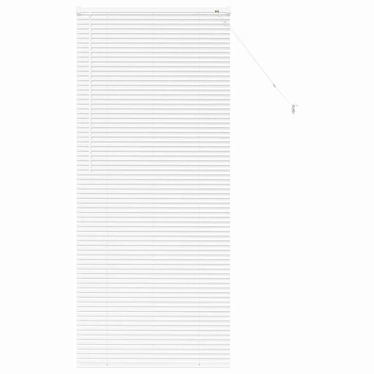 Persiana de Janela com cortinas Manual Branco Alumínio