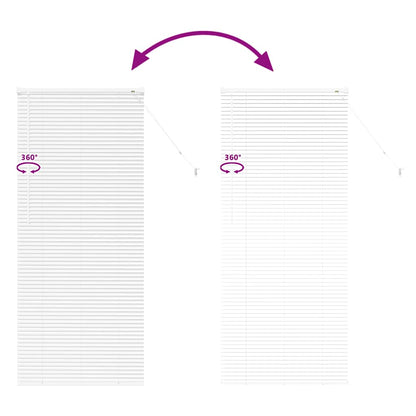 Persiana de Janela com cortinas Manual Branco Alumínio