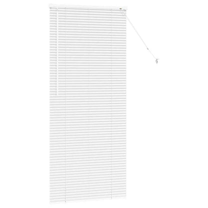 Persiana de Janela com cortinas Manual Branco Alumínio