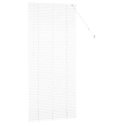 Persiana de Janela com cortinas Manual Branco Alumínio