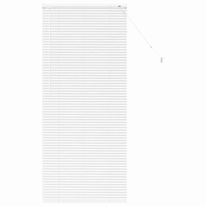 Persiana de Janela com cortinas Manual Branco Alumínio