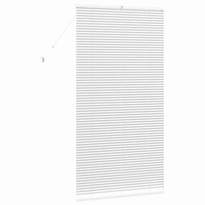 Persiana de Janela com cortinas Manual Branco Alumínio