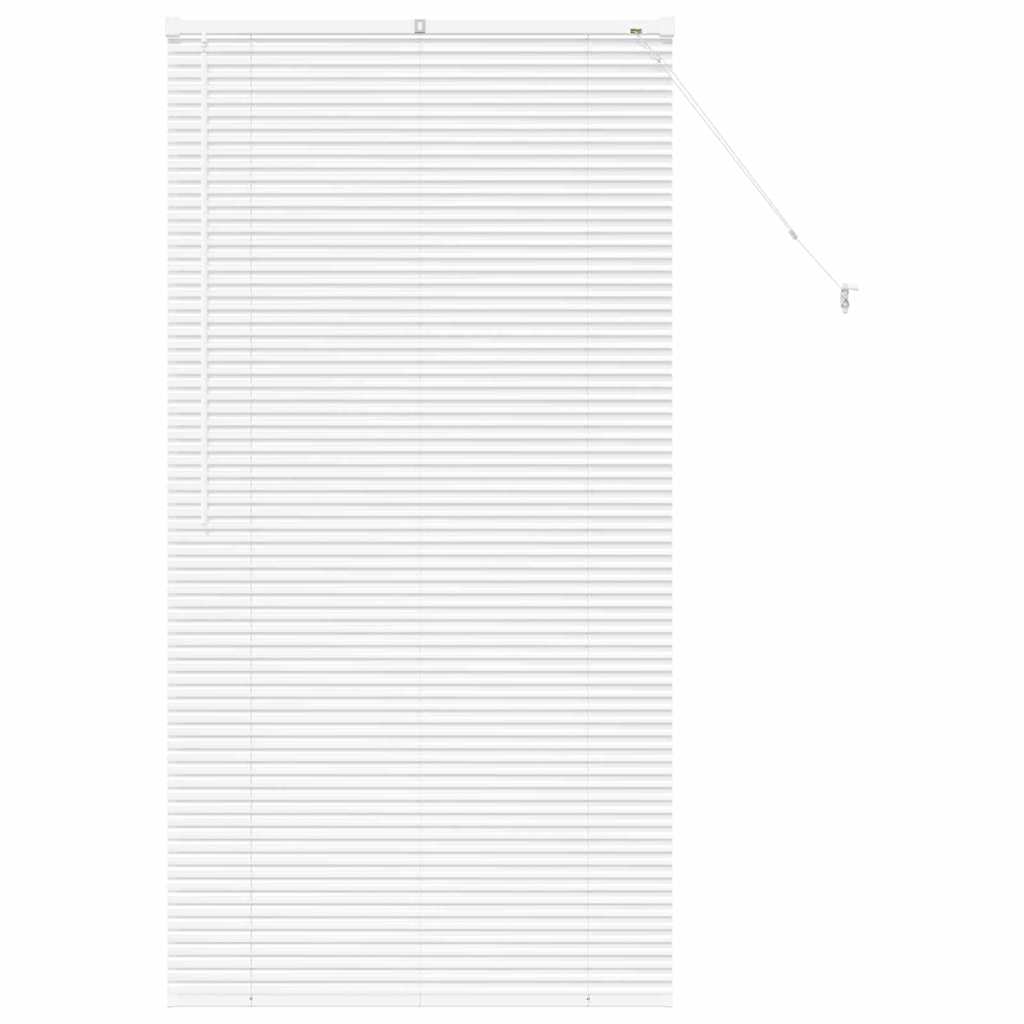 Persiana de Janela com cortinas Manual Branco Alumínio