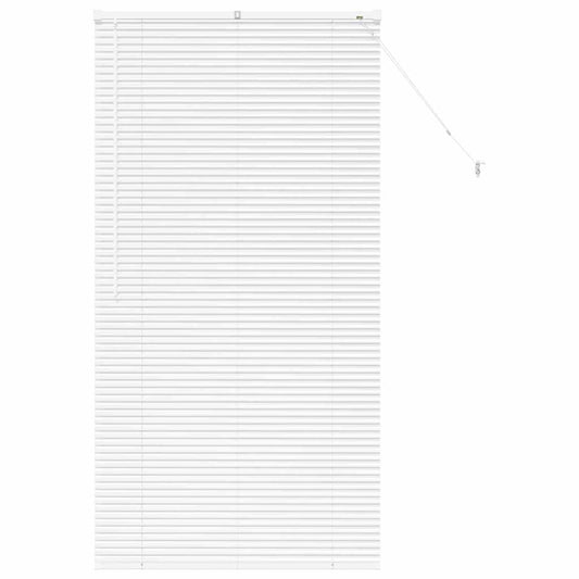Persiana de Janela com cortinas Manual Branco Alumínio