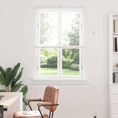 Persiana de Janela com cortinas Manual Branco Alumínio