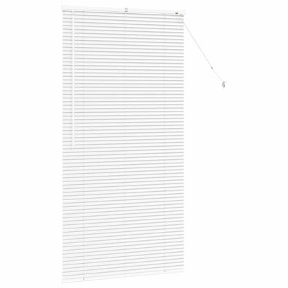 Persiana de Janela com cortinas Manual Branco Alumínio