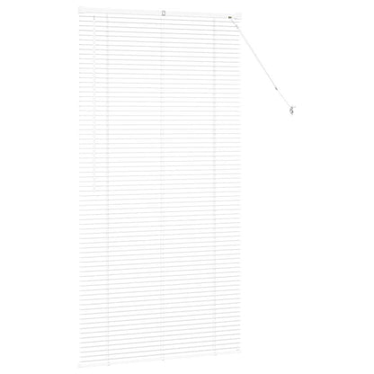 Persiana de Janela com cortinas Manual Branco Alumínio