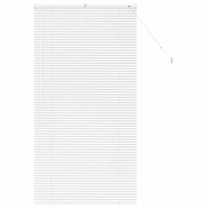 Persiana de Janela com cortinas Manual Branco Alumínio