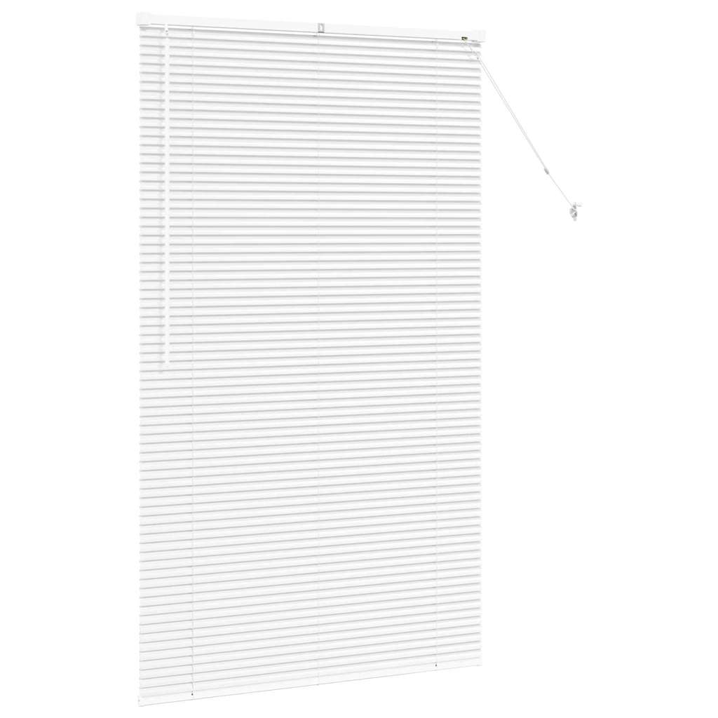 Persiana de Janela com cortinas Manual Branco Alumínio