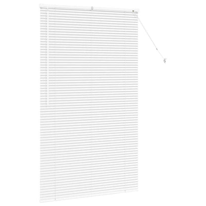 Persiana de Janela com cortinas Manual Branco Alumínio