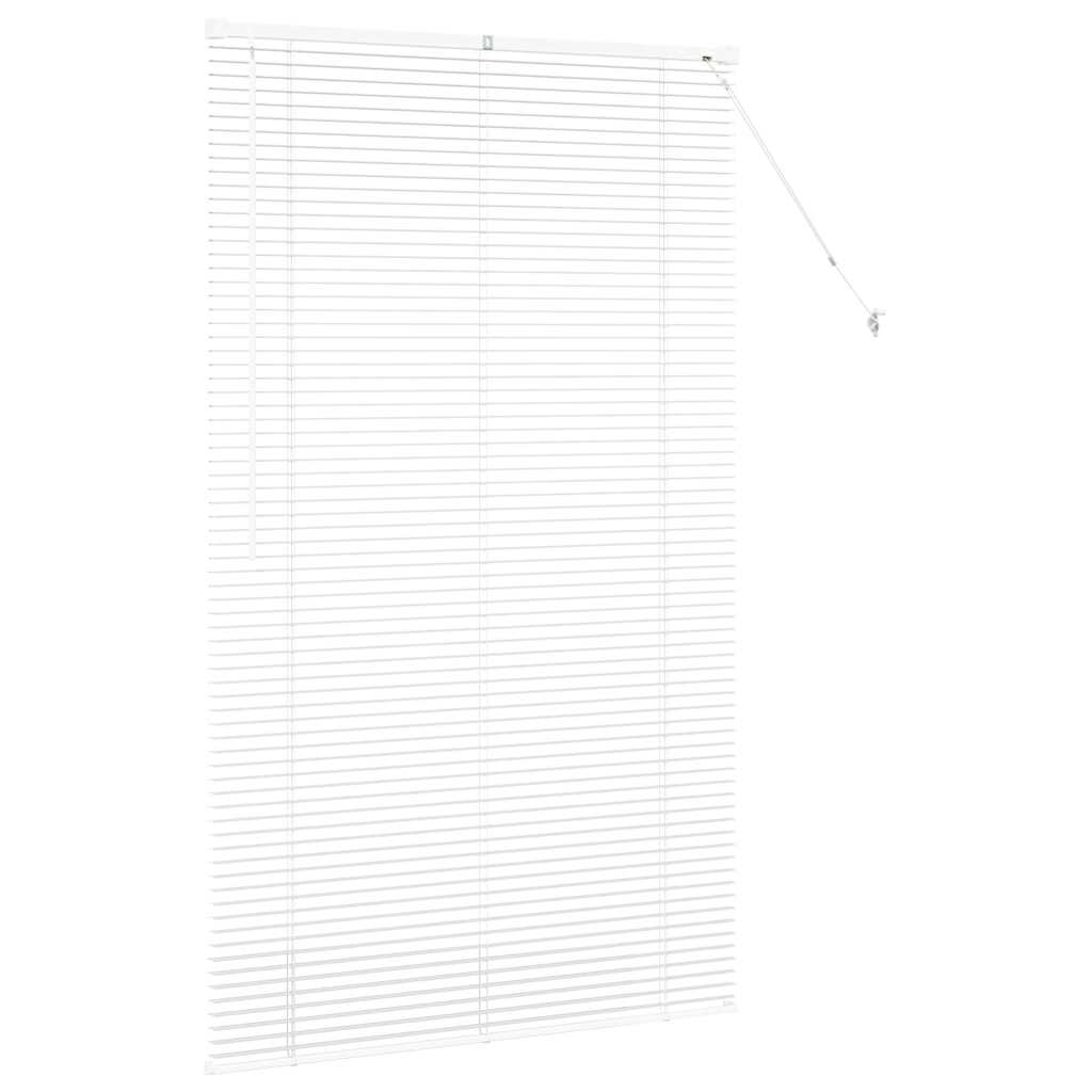 Persiana de Janela com cortinas Manual Branco Alumínio