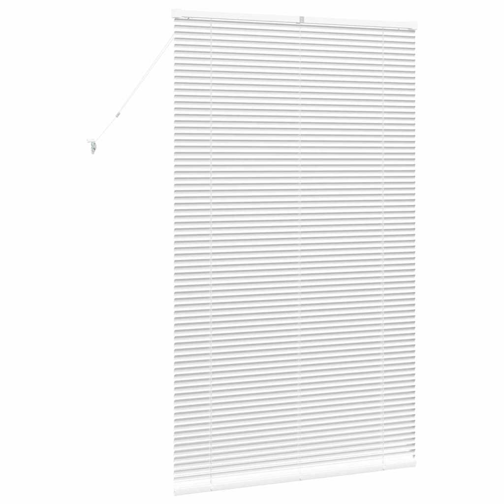 Persiana de Janela com cortinas Manual Branco Alumínio