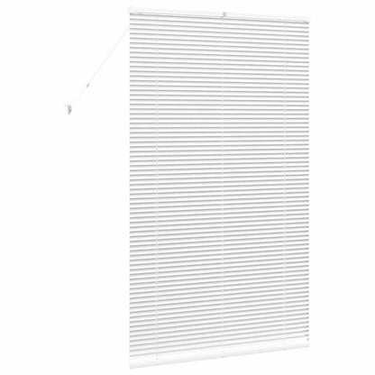 Persiana de Janela com cortinas Manual Branco Alumínio