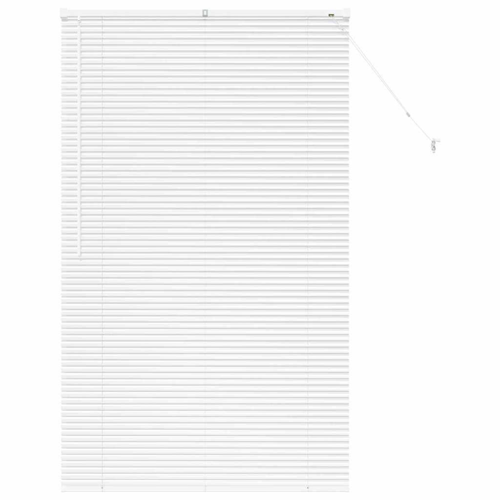 Persiana de Janela com cortinas Manual Branco Alumínio