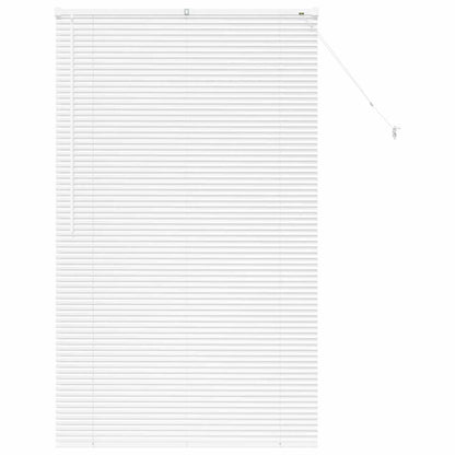 Persiana de Janela com cortinas Manual Branco Alumínio