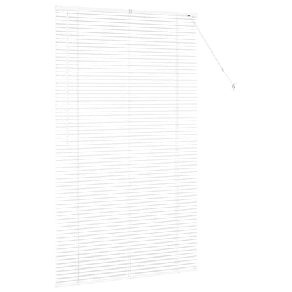 Persiana de Janela com cortinas Manual Branco Alumínio