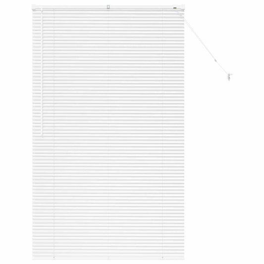 Persiana de Janela com cortinas Manual Branco Alumínio