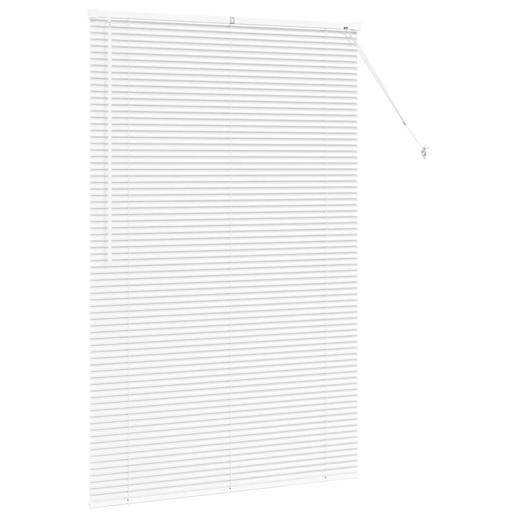 Persiana de Janela com cortinas Manual Branco Alumínio
