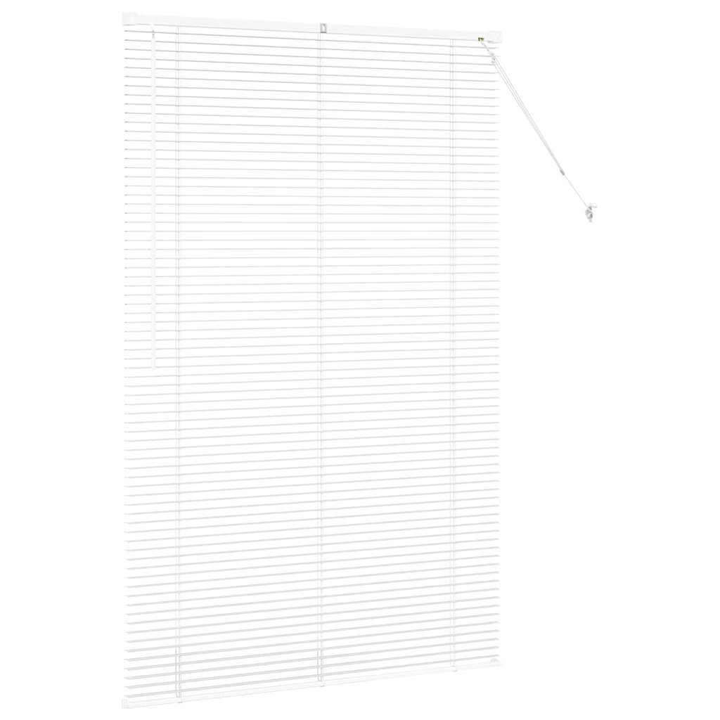 Persiana de Janela com cortinas Manual Branco Alumínio