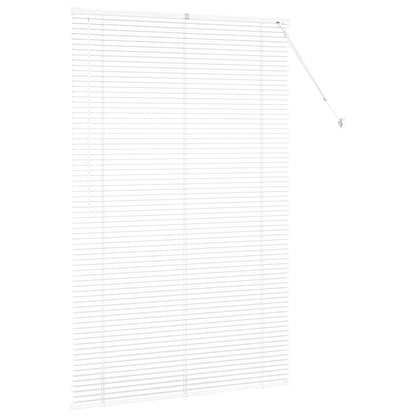 Persiana de Janela com cortinas Manual Branco Alumínio