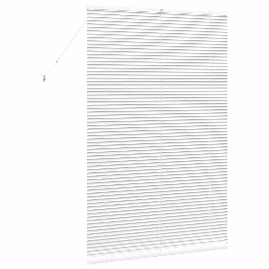 Persiana de Janela com cortinas Manual Branco Alumínio