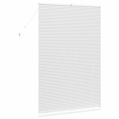 Persiana de Janela com cortinas Manual Branco Alumínio