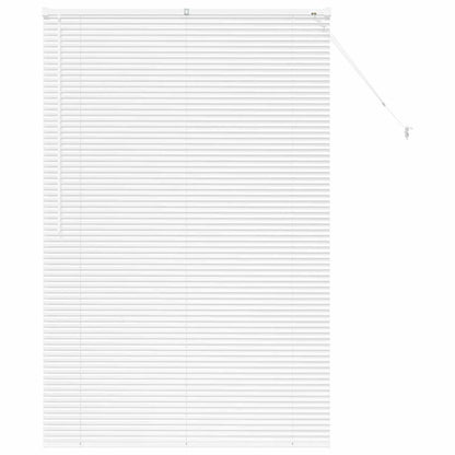 Persiana de Janela com cortinas Manual Branco Alumínio