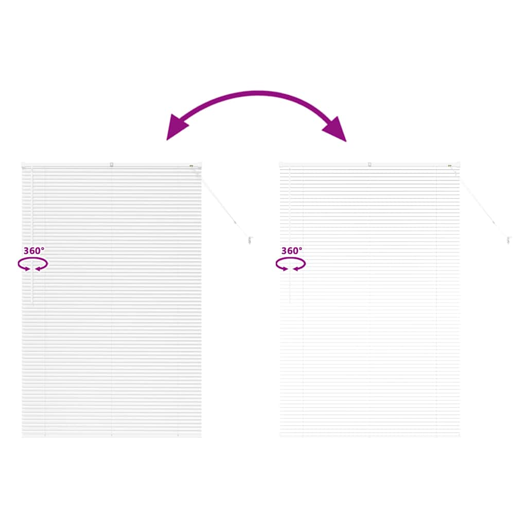 Persiana de Janela com cortinas Manual Branco Alumínio